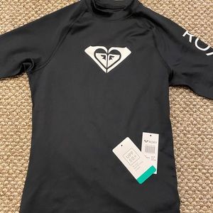 NWT Kids Roxy SS SPF 50+ rash-guard top L - unisex!